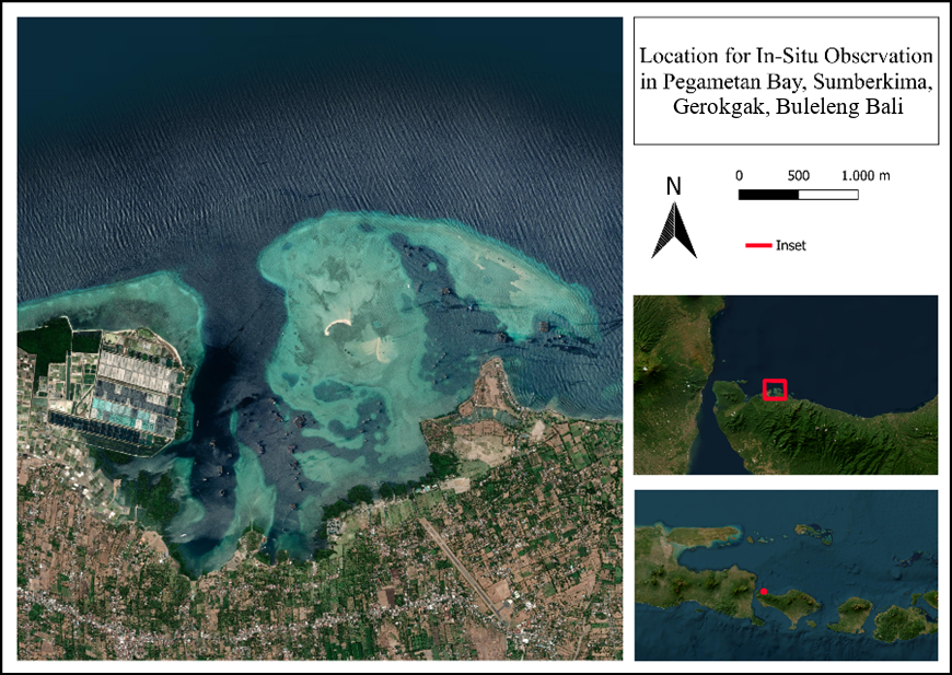 Map of the in-situ observation location